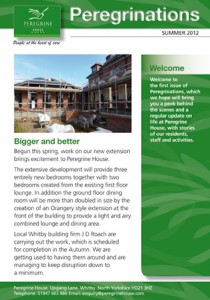 Front Page newsletters - Peregrine House