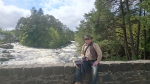 The Duke at The Falls of Dochart